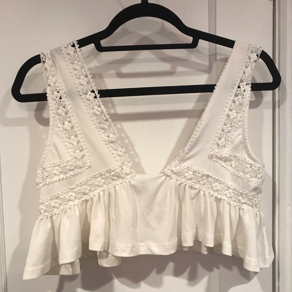 White crop top
